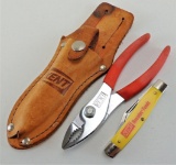 Kent Folding Pocket Knife & Pliers With Belt Holster.