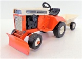 Vintage Ertl Allis Chalmers 312-H Lawn Garden Tractor With Blade And Trailer.