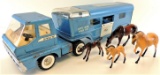 Vintage Structo Semi Vista Dome Horse Van.