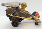 Vintage Marx Tin Wind-Up Plane.