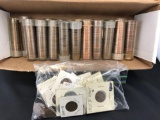 Lot of 17 Rolls & misc loose Lincoln Wheat Cents