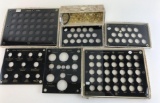 Lot of (6) misc Capital Coin Holders & box of screws.