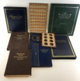 Lot of 9 empty Coin Collecting Albums & Pages