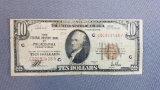 1929 $10 Federal Reserve Note Philadelphia Pennsylvania