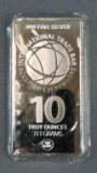 International Trade bar 10 troy ounce silver ingot