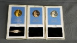 Lot of 3 Pete Rose Franklin Mint Silver & Bronze.