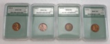 Lot of 4 NTC Certified Lincoln Cents