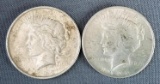 Lot of 2 1922 P Peace Dollars