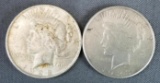 Lot of 2 1923 Peace Dollars.