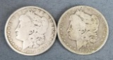 Lot of 2 1881 P Morgan Dollars.