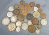 Lot of 30 misc Foriegn Coins.