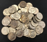 Lot of 50 Jefferson Nickels 50?s & 60?s.