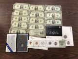 Misc Lot Of US Currency & Coins Canada Proof Set