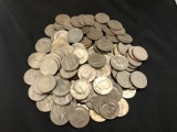 Lot of approx 134 mixed date Kennedy Half Dollars