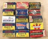 Group of 15 full and partial boxes of 22 caliber vintage ammunition