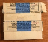 One full and one partially full box of 1898 30 caliber blank antique ammunition