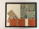 Vintage Winchester framed ammunition advertisements