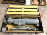 Vintage target shooting spotting scope with original case