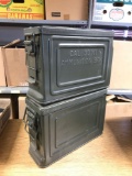 Group of two vintage M1 and M2 30 caliber US army ammo boxes