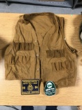 Vintage trap shooting vest with patches