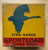 Full box of extra range sport load 12 gauge vintage shotgun shells