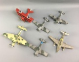 Group of 6 Die-cast German airplanes and more