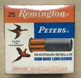 Full box of Remington peters 12 gauge duck and pheasant vintage Shotgun shells