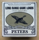 Full box of peters 20 gauge long range game loads vintage shotgun shells