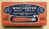 Partially Box of Winchester 30?30 high velocity vintage ammunition