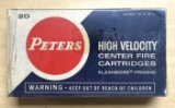 Full box of peters high velocity 257 Roberts vintage ammunition