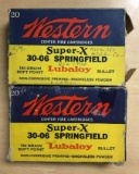 Two full boxes of western super X 30?06 Springfield vintage ammunition