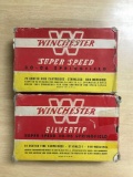 Group of one full and one partial box of Winchester super speed 30?06 Springfield vintage ammunition
