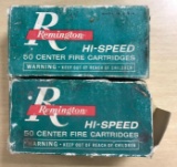 One full and one partial box of Remington 25?20 Winchester vintage ammunition