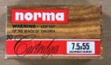 Partial box of Norma 7.5x55 Schmidt-Rubin ammunition