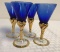 Blue Cordial Glasses