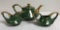 Tea Set Green and Gold