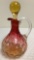 Hobbs Amberina Cruet with Coin Spots