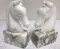 Alabaster Horse Head Bookends