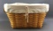 Longaberger 2001 classic oval laundry basket with liners