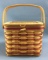 Longaberger 1996 flip top basket with liners