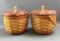 Group of 2 Longaberger 1995 Pumpkin baskets