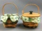 Group of 2 Longaberger 1999 and 2002 Clover baskets