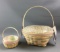 Group of 2 Longaberger 2000 and 2001 Easter baskets