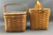 Group of 2 Longaberger 1991 and 1996 baskets