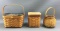 Group of 3 Longaberger 1994 and 2004 baskets
