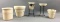 Group of 5 Longaberger pottery planters and more