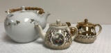 Teapots with gold accent