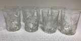 Cut glass tumblers