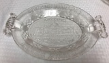 Antique Glass Plate Give Us This Day 1875