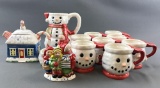 Snowman Mug Teapot set